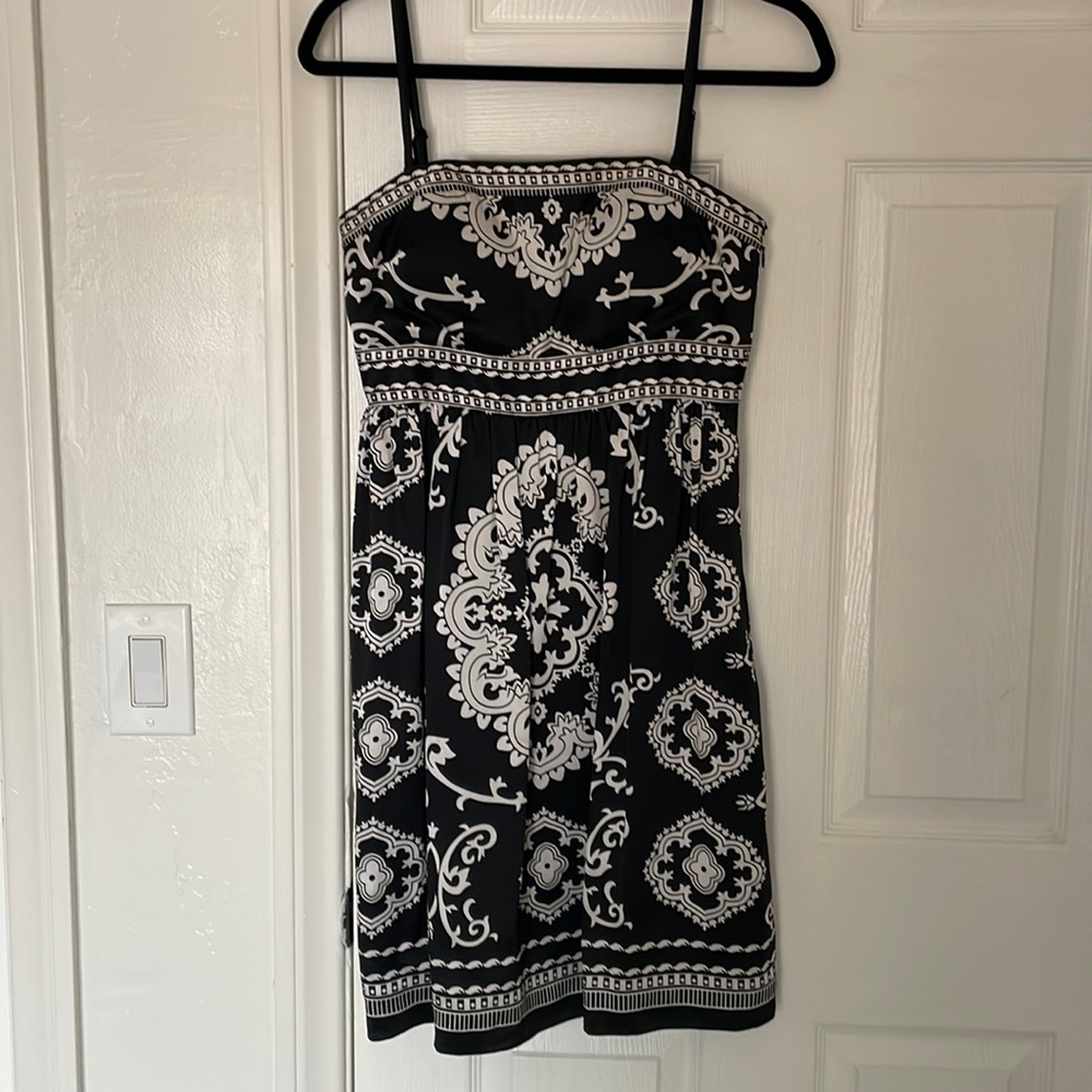 White House Black Market-Strapless satin minidress